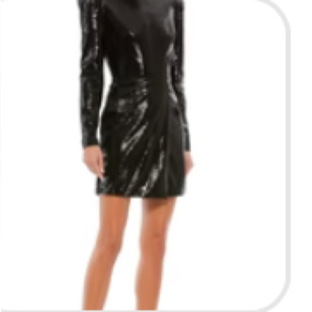Mac Duggal Black Long Sleeve Bodycon Dress